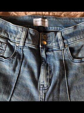 Lane Bryant Medium Blue Flare Jeans with Double Button Waist